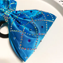 Load image into Gallery viewer, TURQUOISE Jumbo MUSE Tailless Cheer Bow