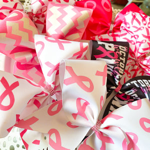 Breast Cancer Awareness Ribbon MOXIE Cheer Bows