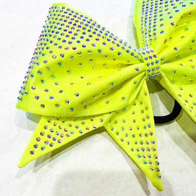 NEON YELLOW Sewn MOXIE Cheer Bow