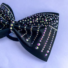 Load image into Gallery viewer, BLACK Jumbo MUSE Tailless Cheer Bow