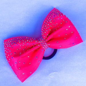 NEON PINK Jumbo MUSE Tailless Cheer Bow
