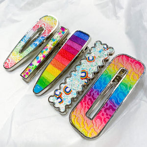 GIRL BOSS Luxury Barrette Set - Rainbow