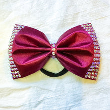 Load image into Gallery viewer, BURGUNDY Jumbo MUSE Tailless Cheer Bow