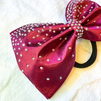BURGUNDY Jumbo MUSE Tailless Cheer Bow