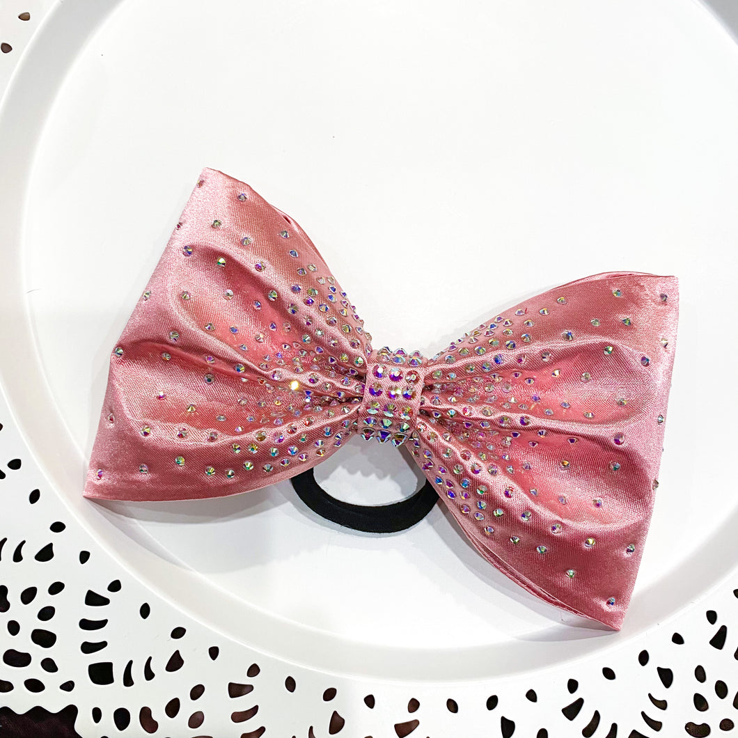 DUSTY ROSE Jumbo MUSE Tailless Cheer Bow