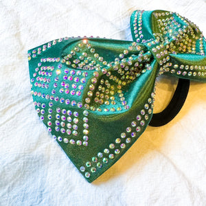 HUNTER GREEN Jumbo MUSE Tailless Cheer Bow