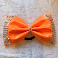 Load image into Gallery viewer, NEON ORANGE Jumbo MUSE Tailless Cheer Bow
