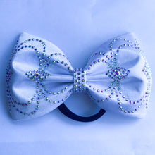 Load image into Gallery viewer, WHITE Jumbo MUSE Tailless Cheer Bow