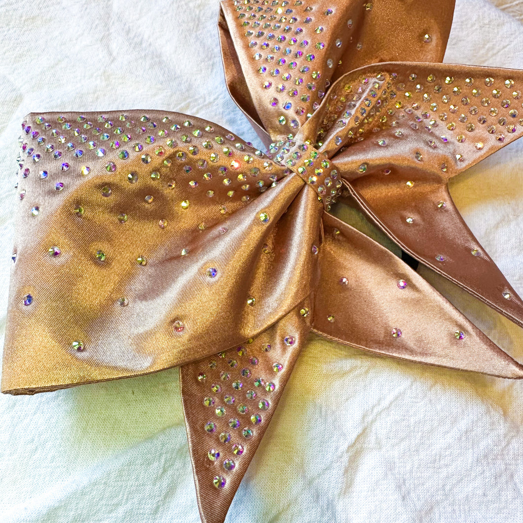ROSE GOLD Sewn MOXIE Cheer Bow