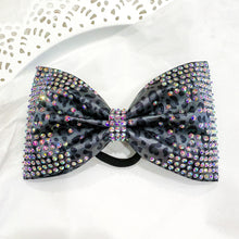 Load image into Gallery viewer, BLACK &amp; GREY LEOPARD Jumbo MUSE Tailless Cheer Bow