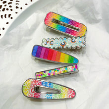 Load image into Gallery viewer, GIRL BOSS Luxury Barrette Set - Rainbow
