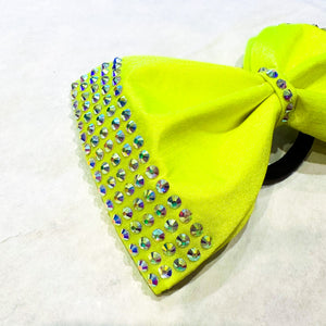 NEON YELLOW Jumbo MUSE Tailless Cheer Bow
