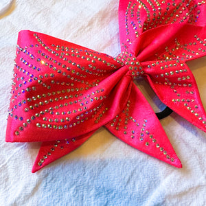 NEON PINK Sewn MOXIE Cheer Bow