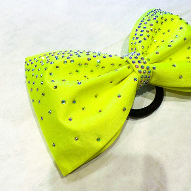 NEON YELLOW Jumbo MUSE Tailless Cheer Bow