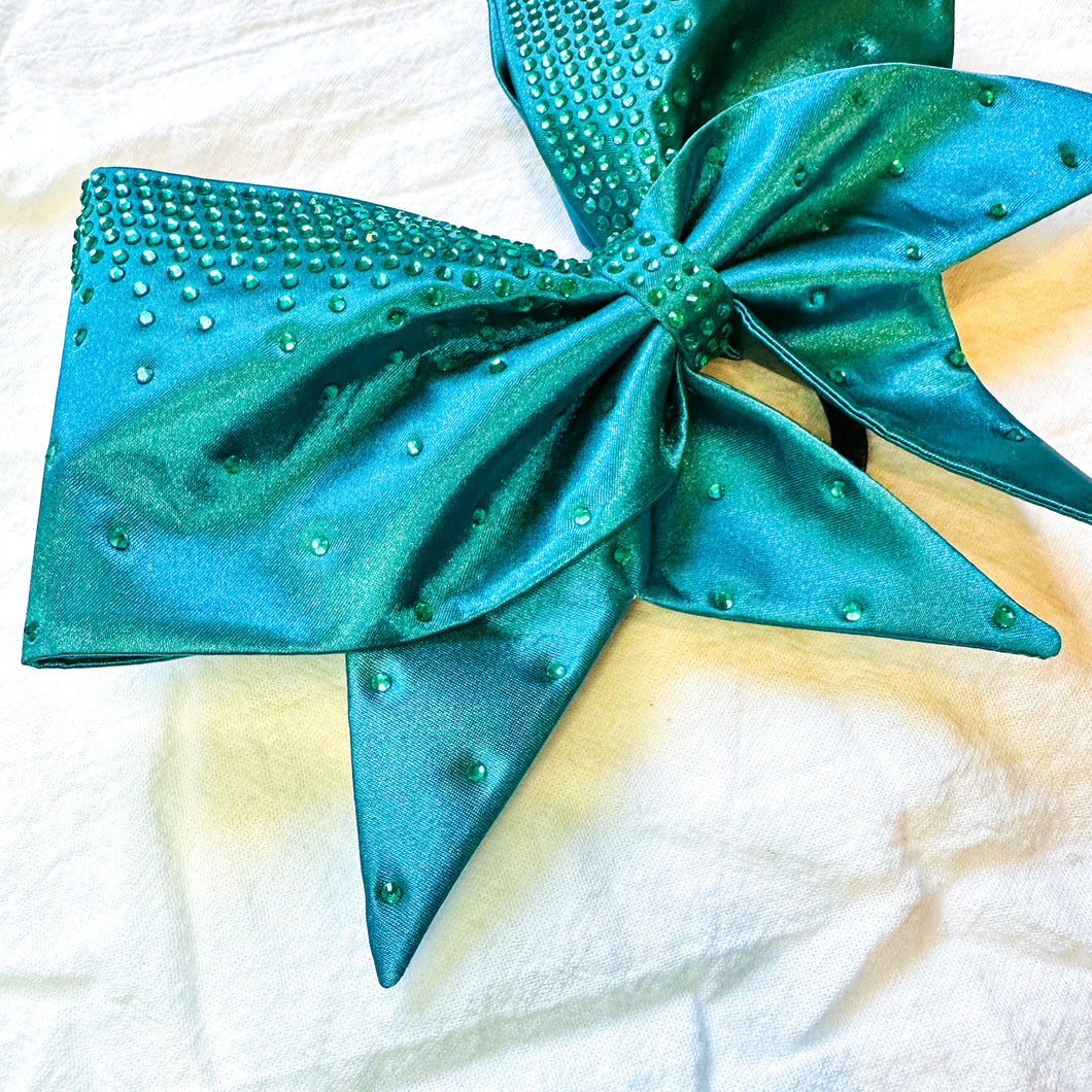 TEAL Sewn MOXIE Cheer Bow