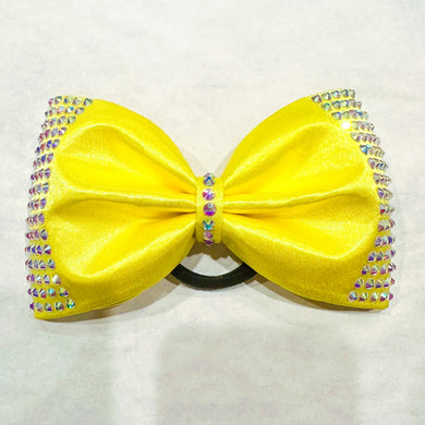 BRIGHT YELLOW Jumbo MUSE Tailless Cheer Bow