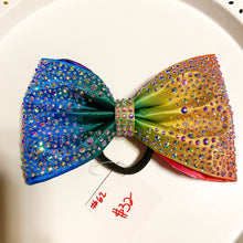 Load image into Gallery viewer, RAINBOW Jumbo MUSE Tailless Cheer Bow