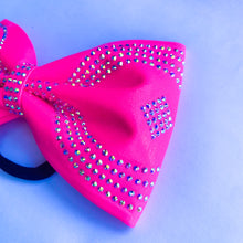 Load image into Gallery viewer, NEON PINK Jumbo MUSE Tailless Cheer Bow