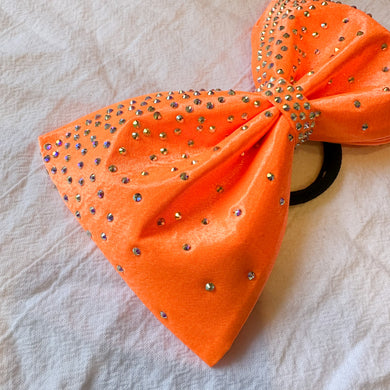 NEON ORANGE Jumbo MUSE Tailless Cheer Bow