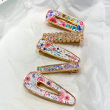 Load image into Gallery viewer, GIRL BOSS Luxury Barrette Set - Spring Florals