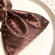 Load image into Gallery viewer, CHOCOLATE BROWN Satin Jumbo MUSE Tailless Cheer Bow