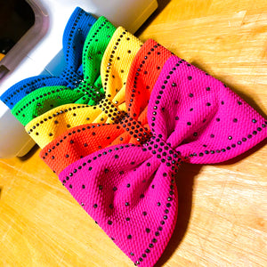 Neon Jumbo MUSE Tailless Cheer Bow (5 Colors)