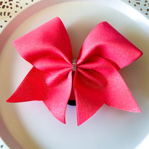 PINK Glitter Ribbon MOXIE Cheer Bow