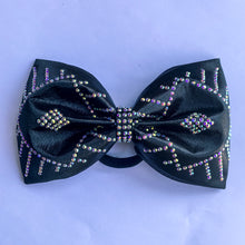 Load image into Gallery viewer, BLACK Jumbo MUSE Tailless Cheer Bow