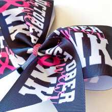 Load image into Gallery viewer, Breast Cancer Awareness Ribbon MOXIE Cheer Bows