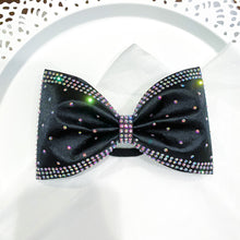 Load image into Gallery viewer, BLACK Jumbo MUSE Tailless Cheer Bow