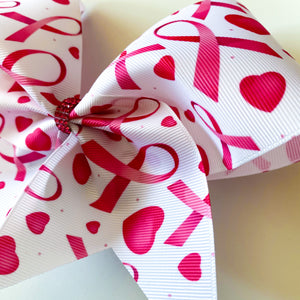 Breast Cancer Awareness Ribbon MOXIE Cheer Bows