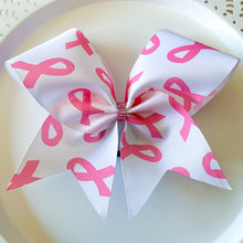 Load image into Gallery viewer, Breast Cancer Awareness Ribbon MOXIE Cheer Bows