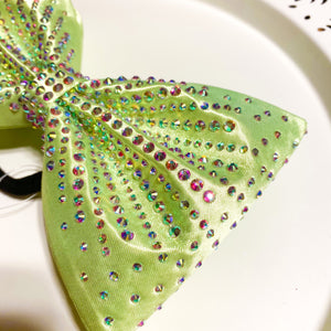 LIME GREEN Jumbo MUSE Tailless Cheer Bow