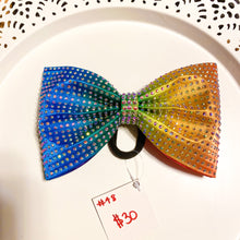 Load image into Gallery viewer, RAINBOW Jumbo MUSE Tailless Cheer Bow