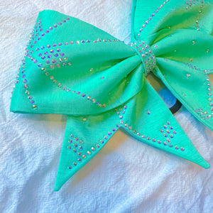 TIFFANY MINT Sewn MOXIE Cheer Bow