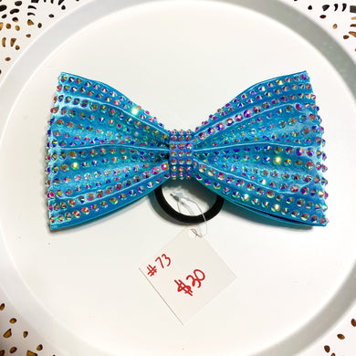 TURQUOISE Jumbo MUSE Tailless Cheer Bow