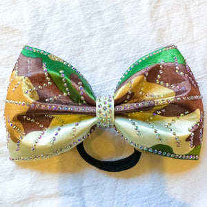 GREEN CAMO Jumbo MUSE Tailless Cheer Bow