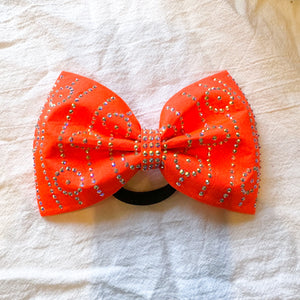 NEON SAFETY ORANGE Jumbo MUSE Tailless Cheer Bow