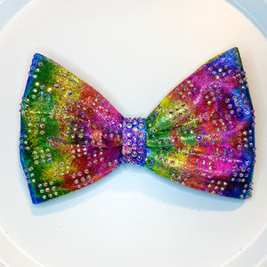 RAINBOW Velvet MUSE Tailless Cheer Bow - Checkerboard