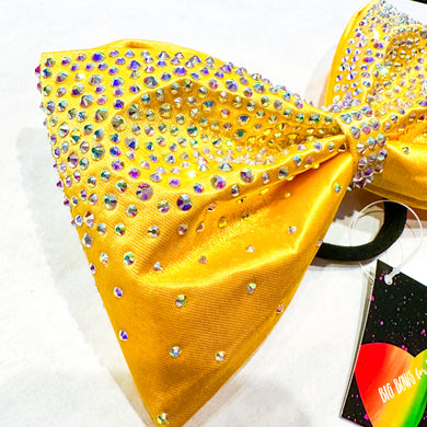 GOLDEN YELLOW Jumbo MUSE Tailless Cheer Bow