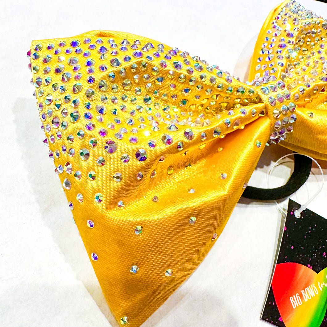 GOLDEN YELLOW Jumbo MUSE Tailless Cheer Bow