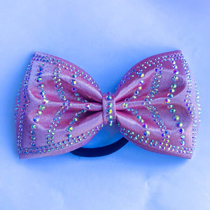 DUSTY ROSE Jumbo MUSE Tailless Cheer Bow