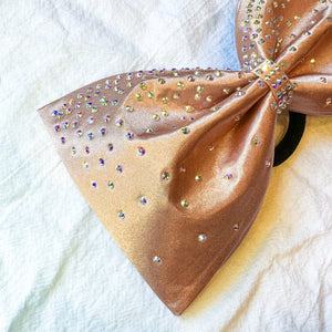 ROSE GOLD Jumbo MUSE Tailless Cheer Bow