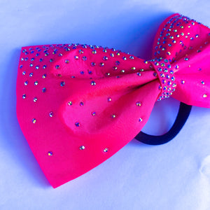 NEON PINK Jumbo MUSE Tailless Cheer Bow