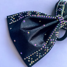 Load image into Gallery viewer, BLACK Jumbo MUSE Tailless Cheer Bow