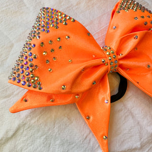 NEON ORANGE Sewn MOXIE Cheer Bow