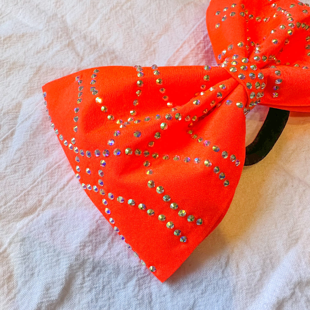 NEON SAFETY ORANGE Jumbo MUSE Tailless Cheer Bow
