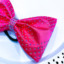 Load image into Gallery viewer, HOT PINK Satin Jumbo MUSE Tailless Cheer Bow