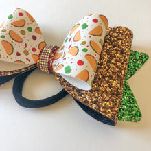 Load image into Gallery viewer, Taco Time Double-Stack GLORY Bow with Tails